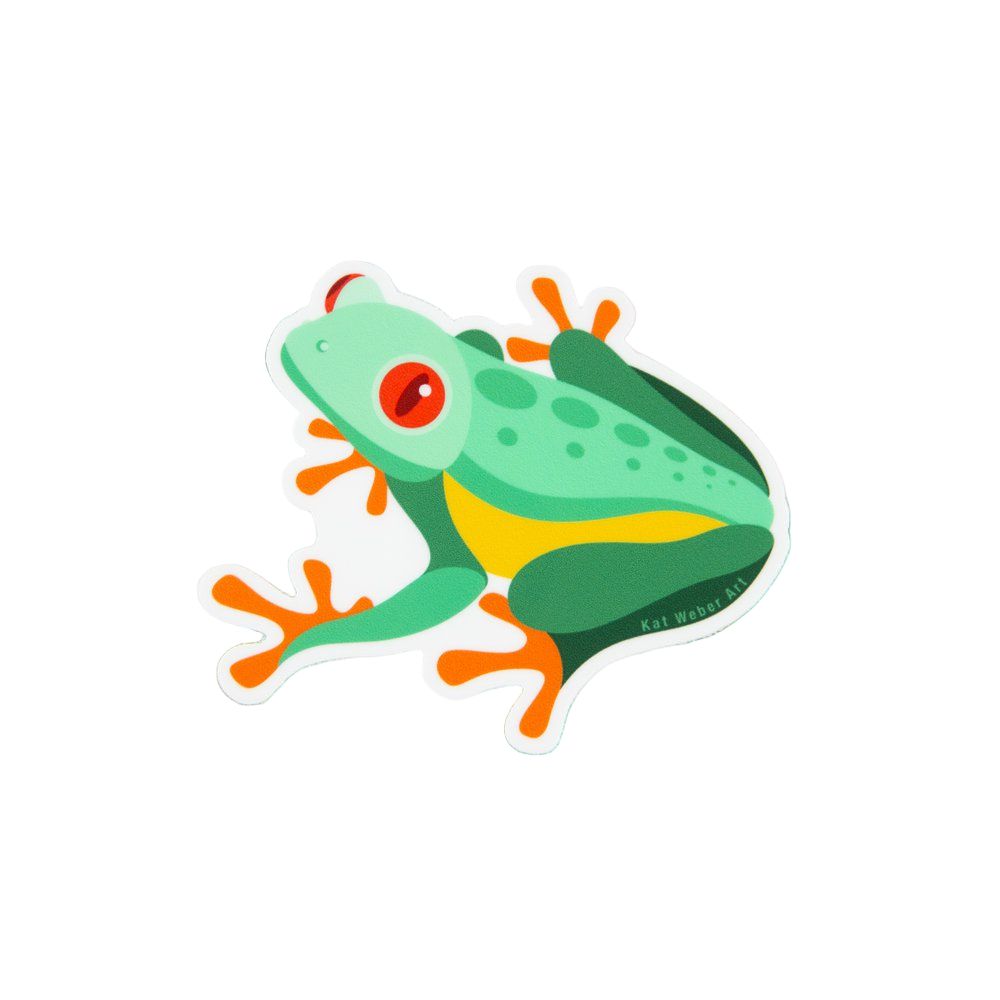 Vinyl Stickers by Kat Weber Art - Tree Frog